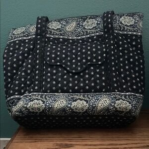 Vera Bradley Navy and White Floral Tote